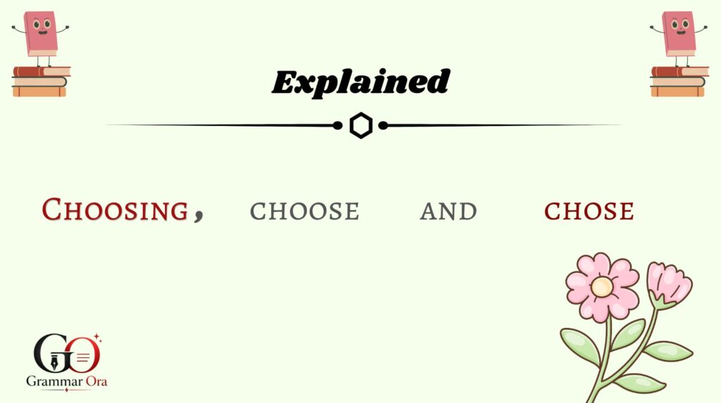 Choosing, Choose, and Chose Explained