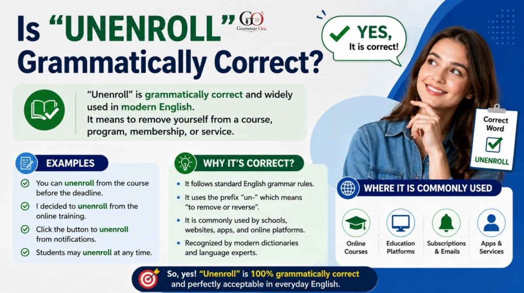 Disenroll or Unenroll 