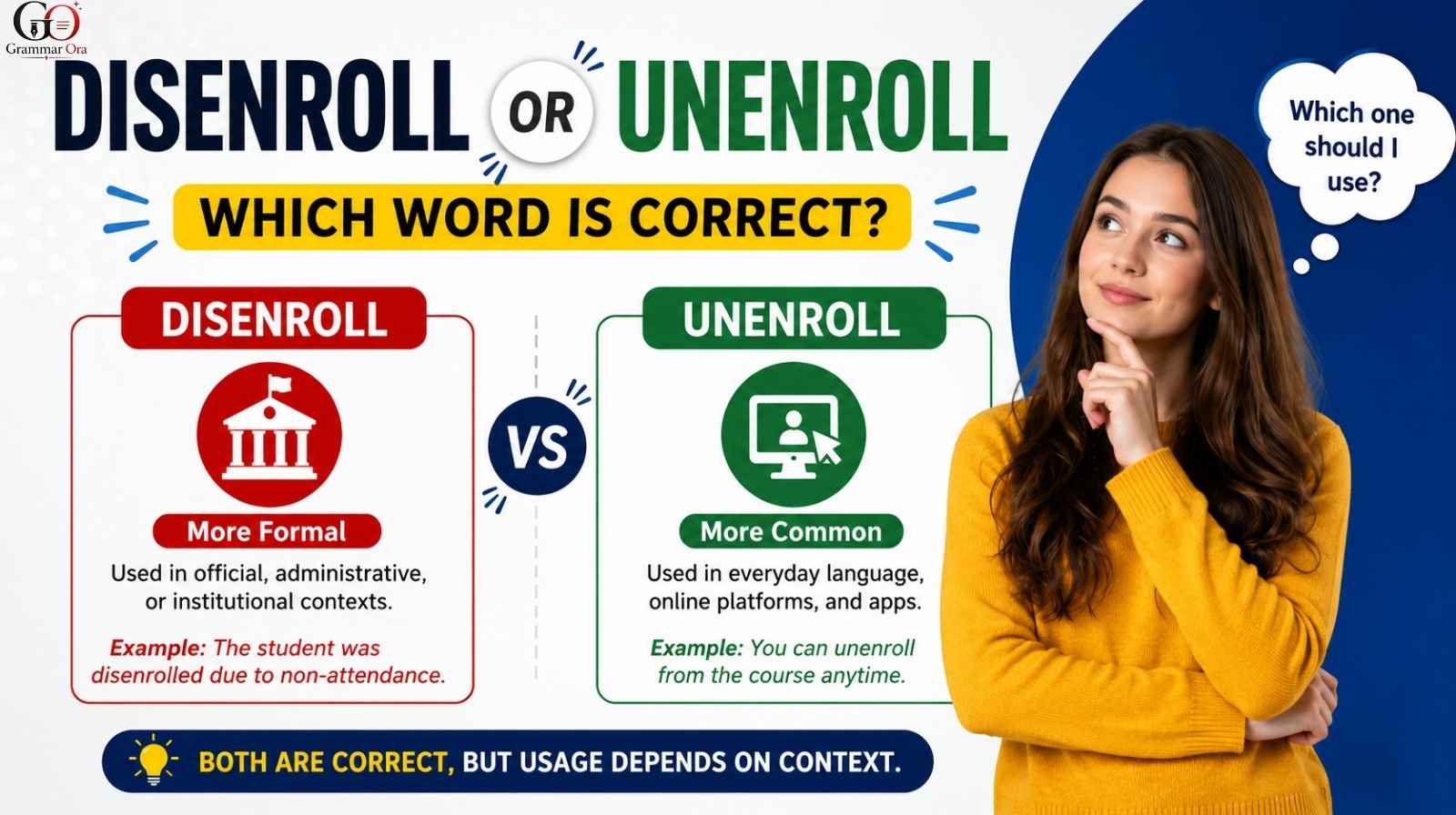 Disenroll or Unenroll