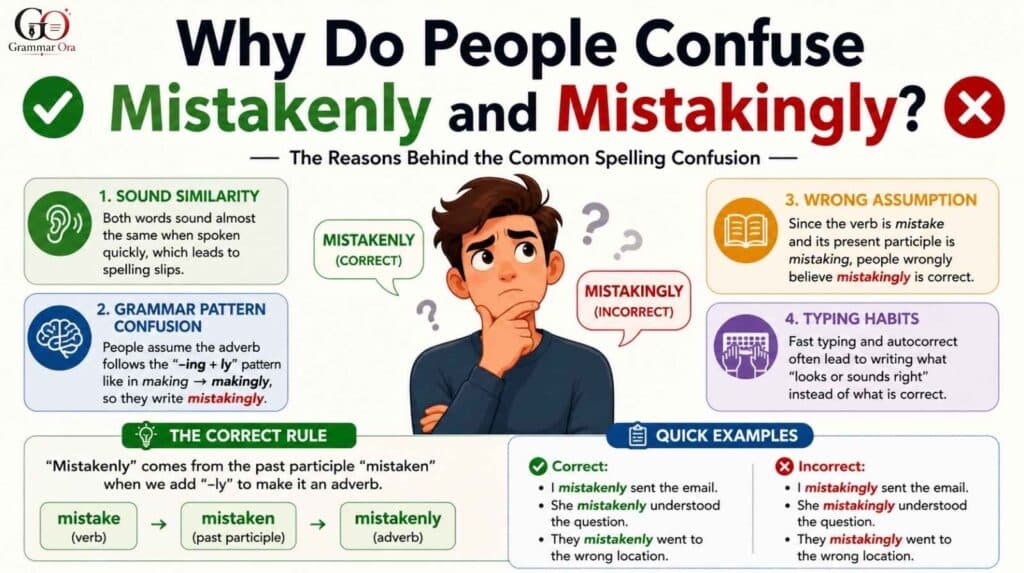 Mistakenly vs Mistakingly 
