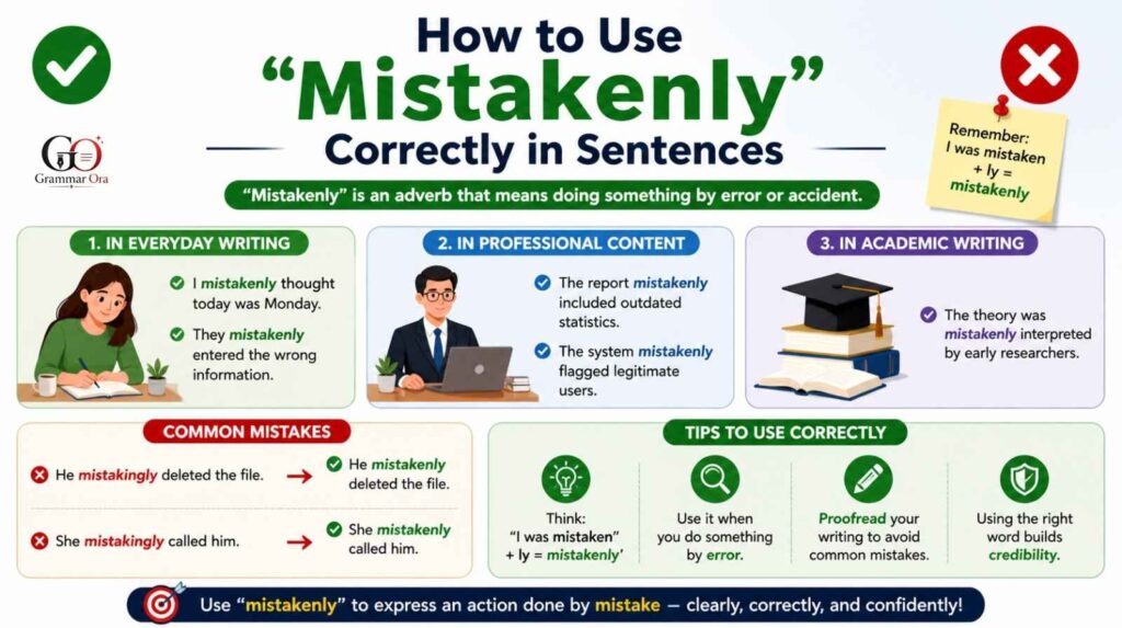 Mistakenly vs Mistakingly 