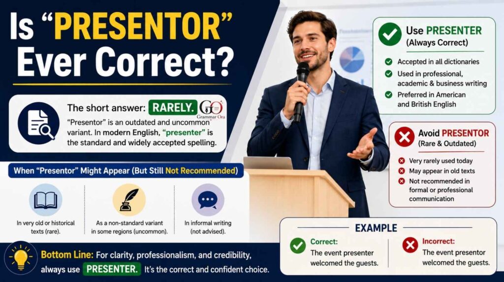 Presenter or Presentor 
