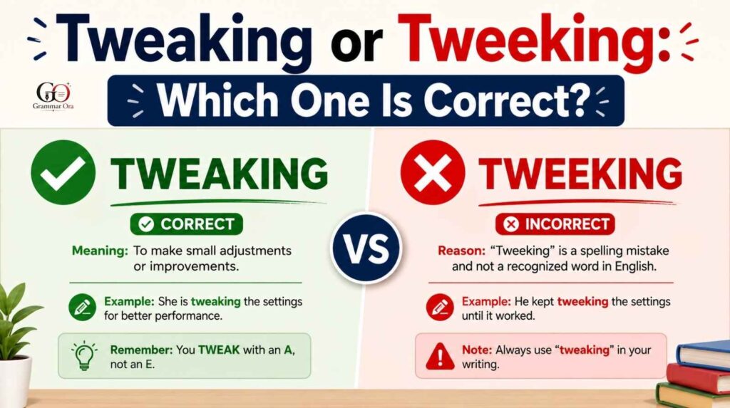 Tweaking or Tweeking 