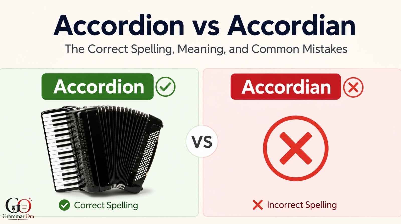 Accordion vs Accordian