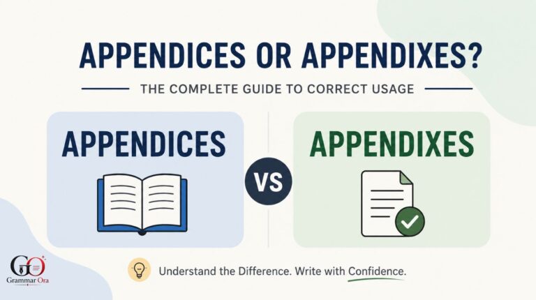 Appendices or Appendixes