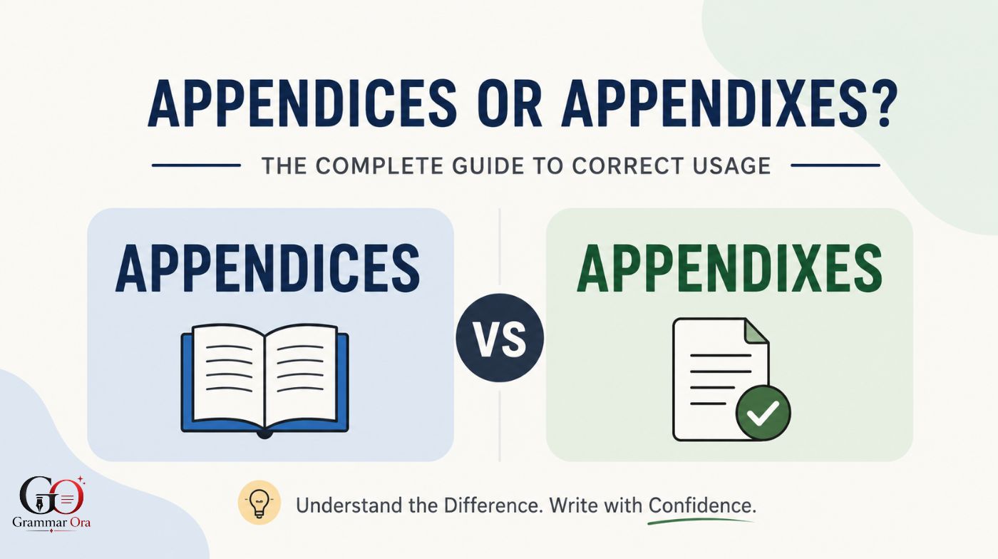 Appendices or Appendixes