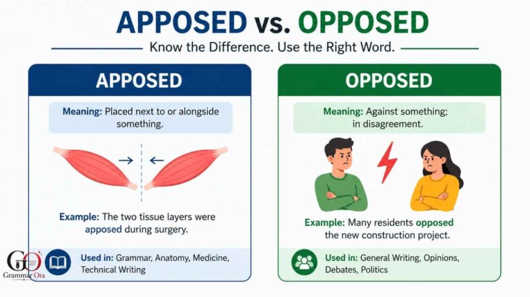 Apposed vs. Opposed