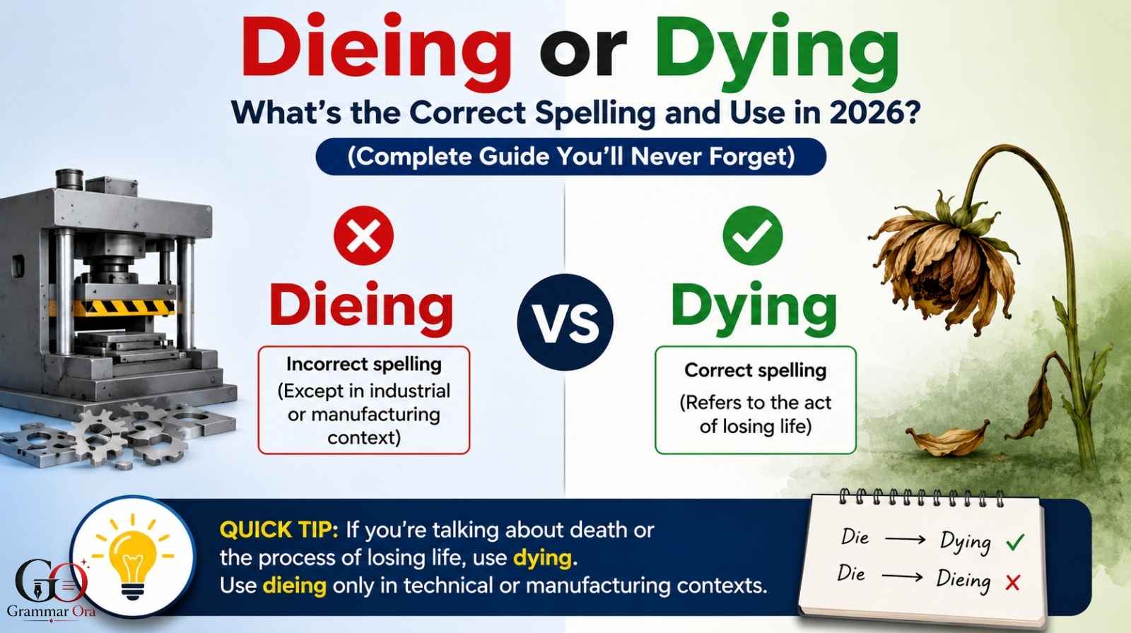 Dieing or Dying