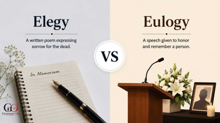Elegy vs Eulogy