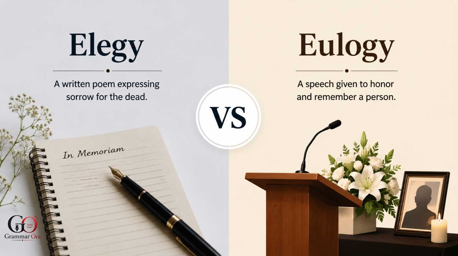 Elegy vs Eulogy