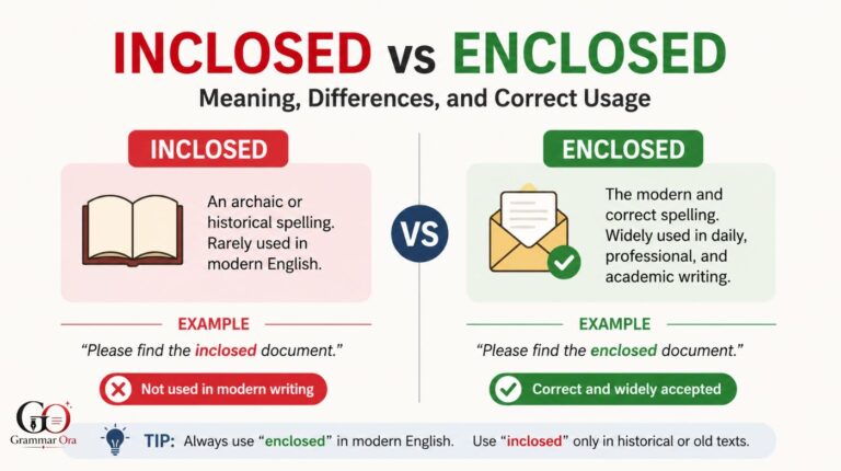 Inclosed vs Enclosed