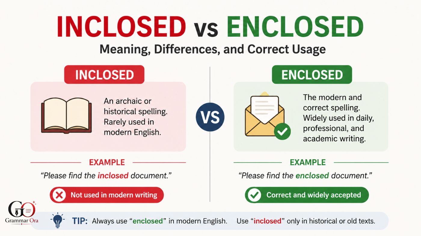 Inclosed vs Enclosed