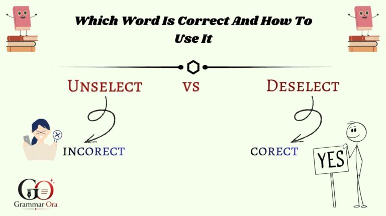 DUnselect vs Deselecteselect