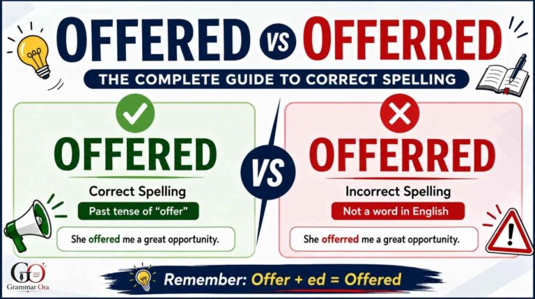 Offered vs Offerred