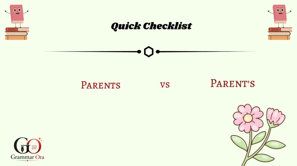Quick Checklist