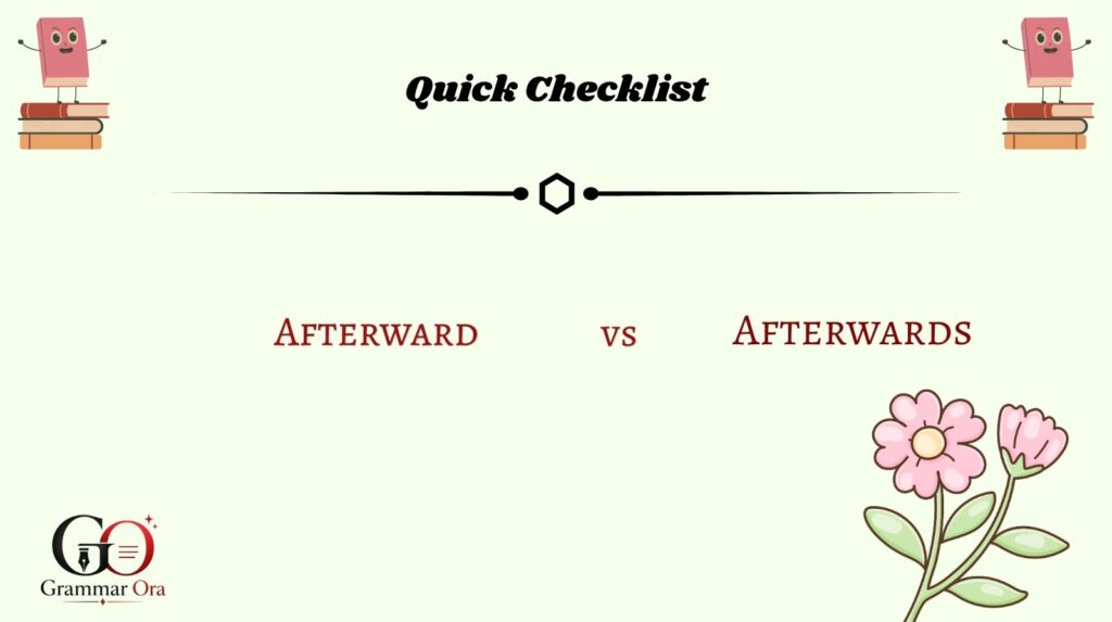 Quick Checklist