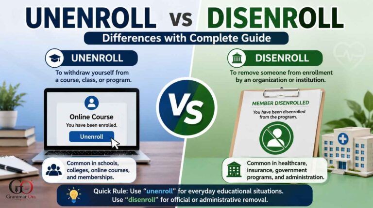 Unenroll vs Disenroll