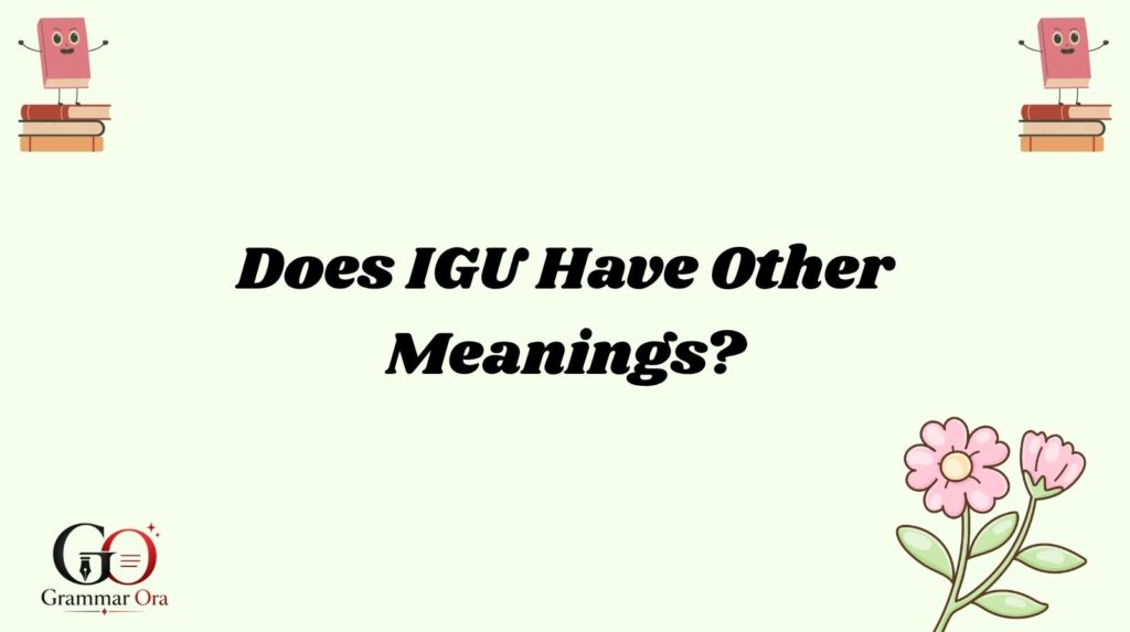 Does IGU Have Other Meanings?