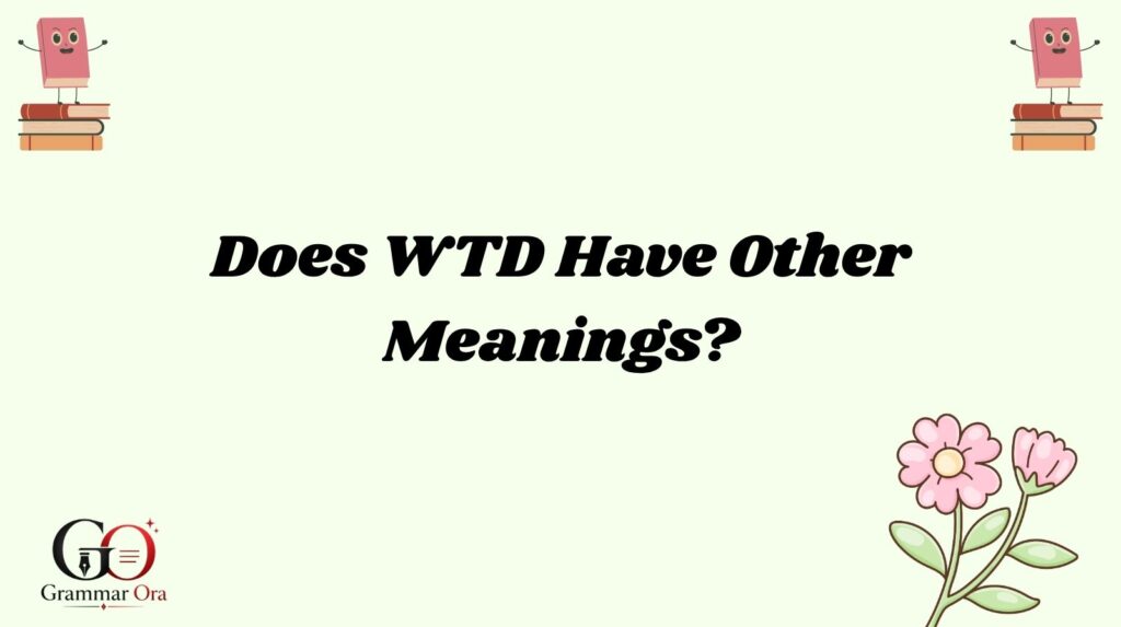 Does WTD Have Other Meanings?