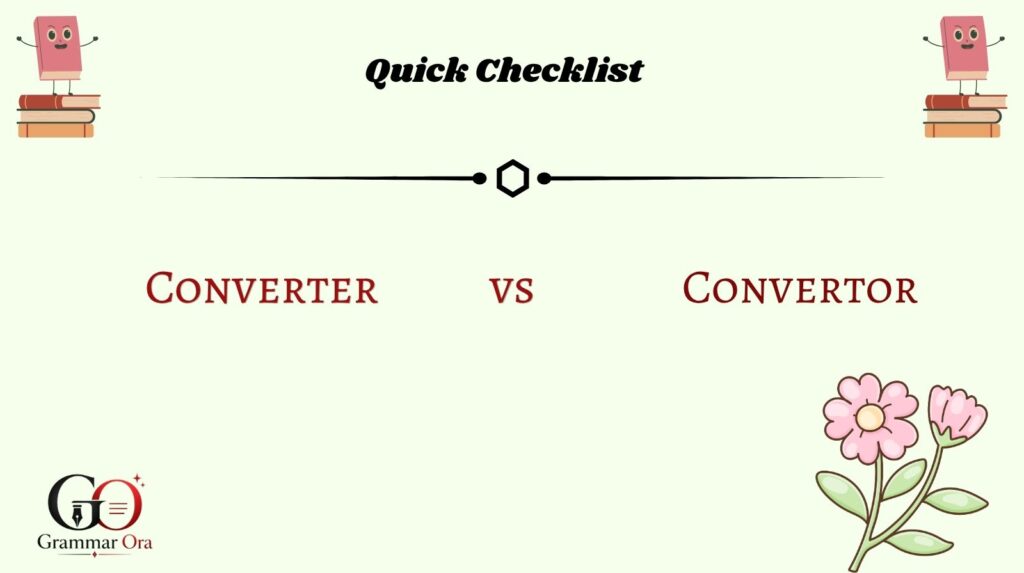 Quick Checklist
