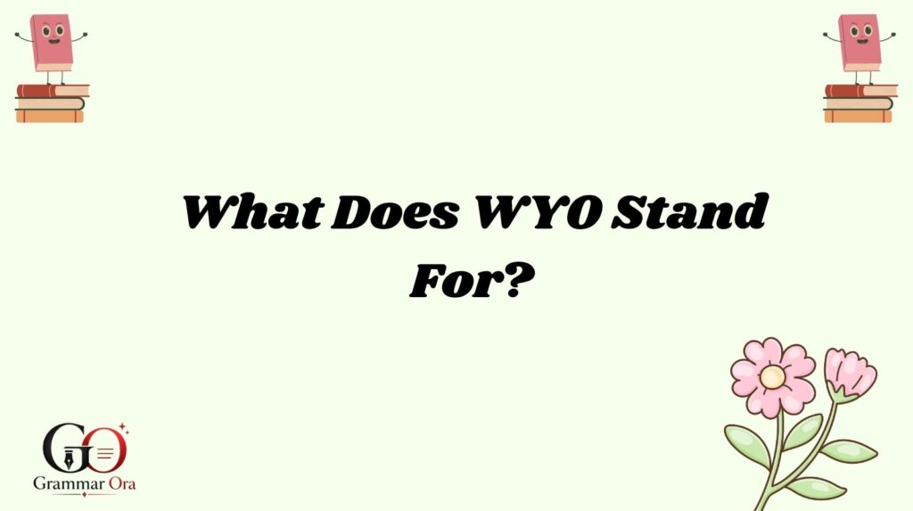 What Does WYO Stand For?
