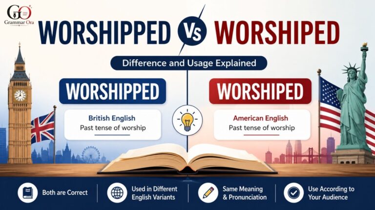 Worshipped vs Worshiped