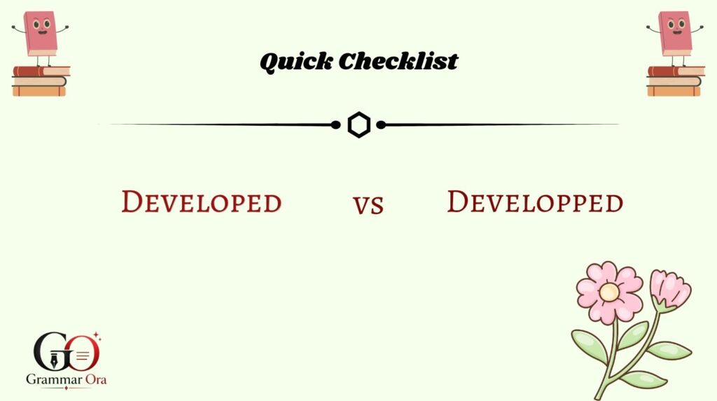Developed vs Developped