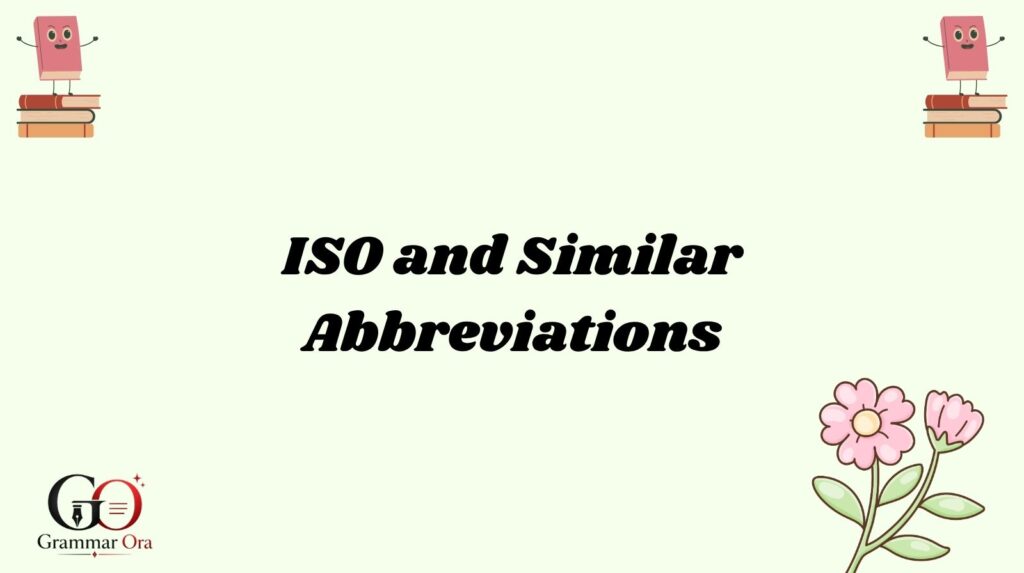 ISO Meaning