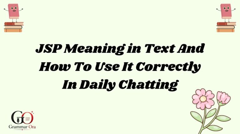 JSP Meaning