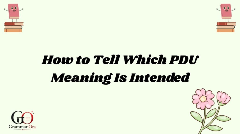 PDU Meaning