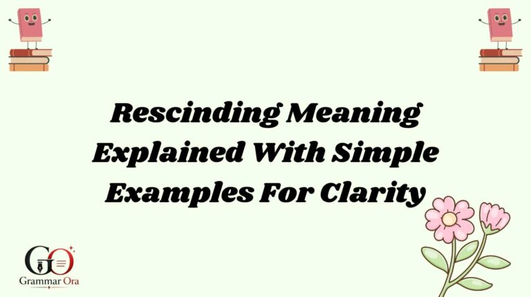 Rescinding Meaning
